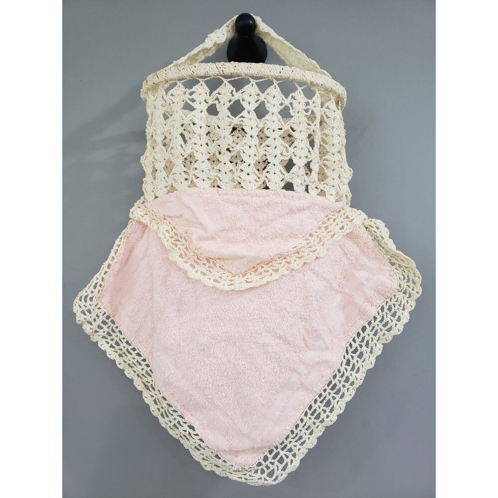 GORGEOUS Clothes Pin / Bag / Rag Holder Bag‎ Vintage Handmade from Old Towel!